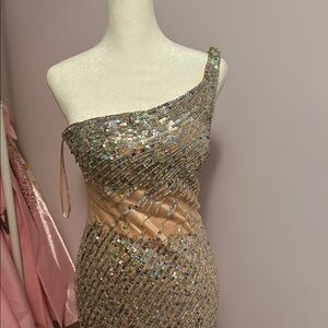 Elegant Sequin One-Shoulder Dress